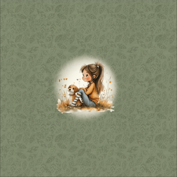 Autumn Lovers Panel 4 Grün